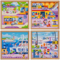 Transport  - bundle pack | Educo | jigsaw puzzle | 4 puzzles | REISTIJD.