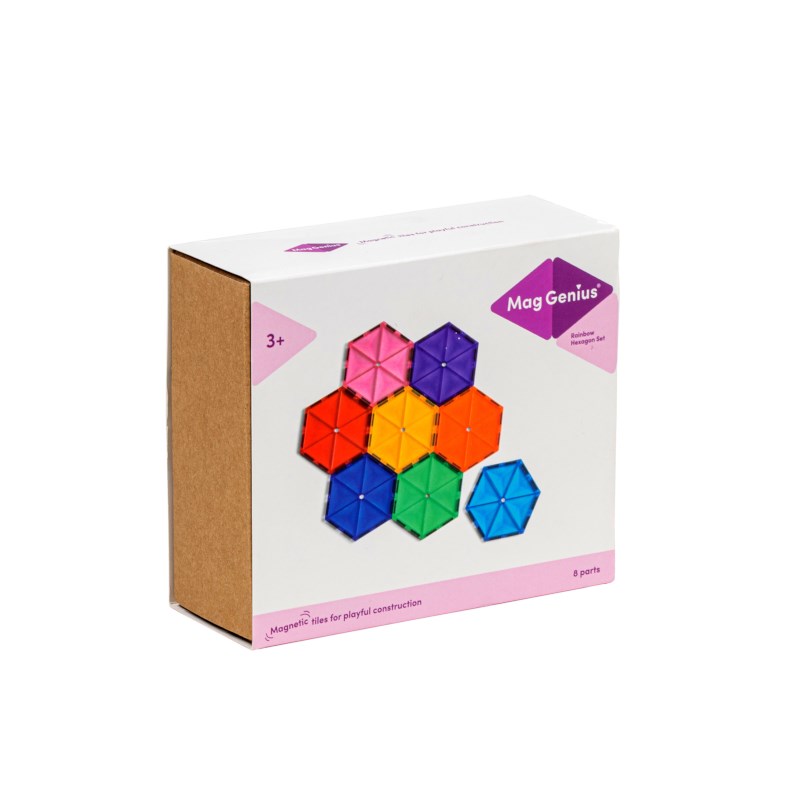 Magnetic building blocks Hexagons (6 pieces)