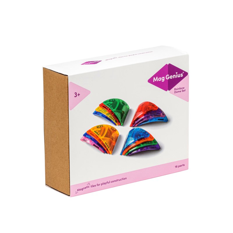 Magnetic building blocks Dome blocks (16 pieces)