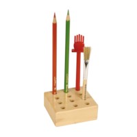 12 Hole Storage Block: For Pencils And Glue Brushes