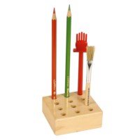 12 Hole Storage Block: For Pencils And Glue Brushes