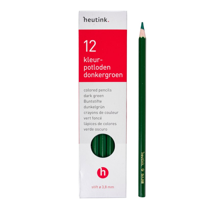 Crayons hexagonal Goldline - Heutink - Carton of 12 - Dark green