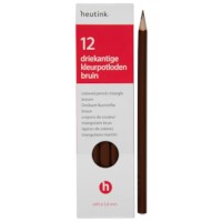 Crayons triangular Goldline - Heutink - Carton of 12 - Brown