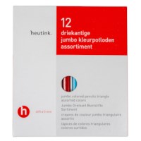 Jumbo Crayons triangular Goldline - Heutink - Carton of 12 - Assorted colours