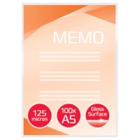 Laminating sheets - 125 µ A5 154 x 216 mm