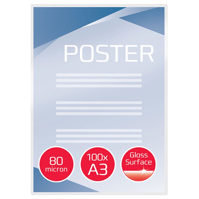 Laminating sheets - 80 µ A3 303 x 426 mm