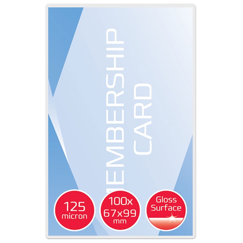 Laminating sheets - 125 µ 67 x 99 mm