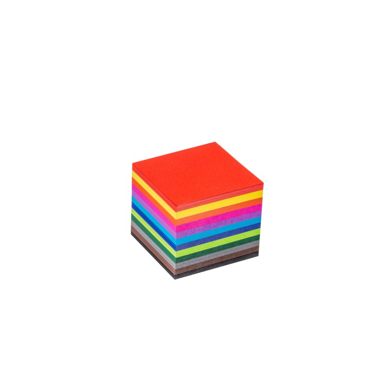 Craft paper 120 grams - Square - 12 colours - 10 x 10 cm