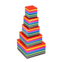 Craft paper 120 grams - Square - 12 colours - 10 x 10 cm