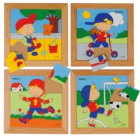 Puzzle set boys - set of 4