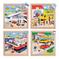 Transport puzzles - set of 4
