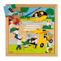Street action puzzle - rescue 