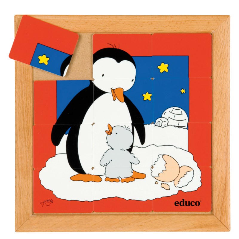 Animal puzzle mother + child - penguin