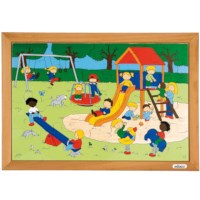 Children's activities puzzle - playground