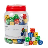 Dice dots - colored | Assorted set | 25 mm | 100 pieces
