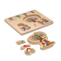 Seasons puzzle in 4 layers
