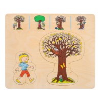 Seasons puzzle in 4 layers