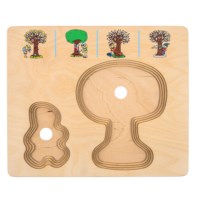 Seasons puzzle in 4 layers