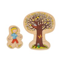 Seasons puzzle in 4 layers