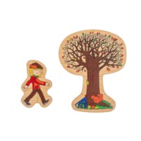 Seasons puzzle in 4 layers
