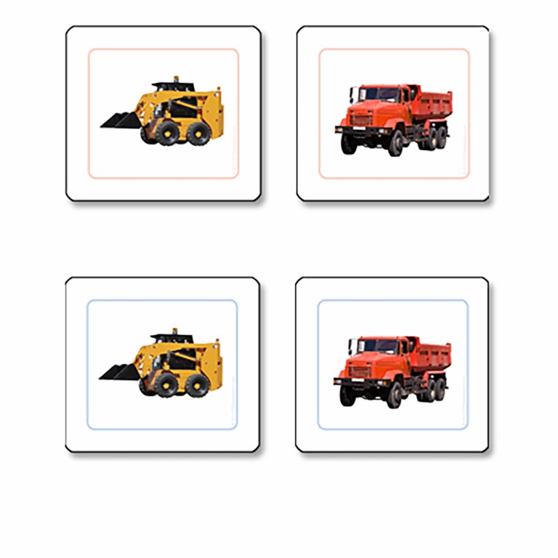 Construction Equipment Matching Cards